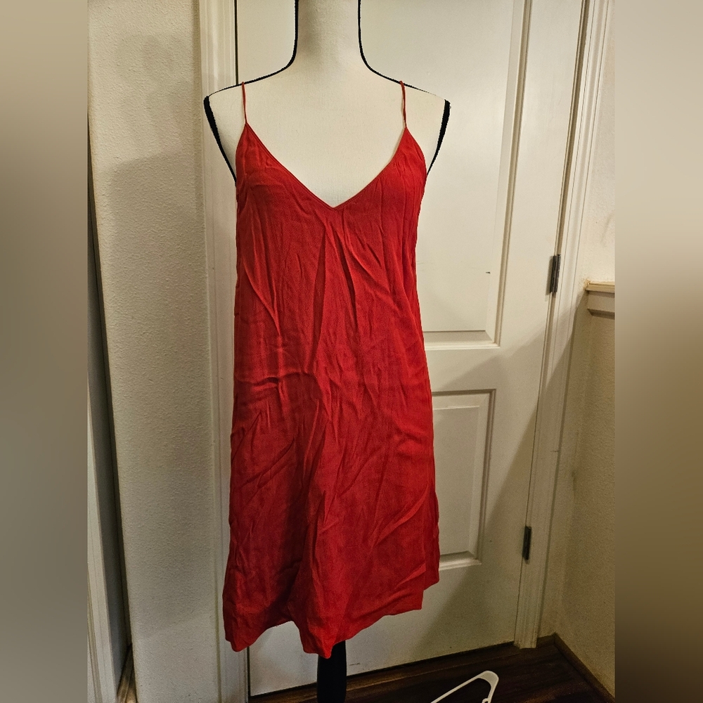 Aritzia Wilfred Free Scarlet Chemise Slip Dress Size Medium